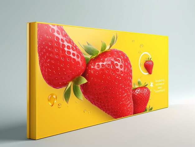 Berry bright modern and minimal advertising board for a strawberry stand