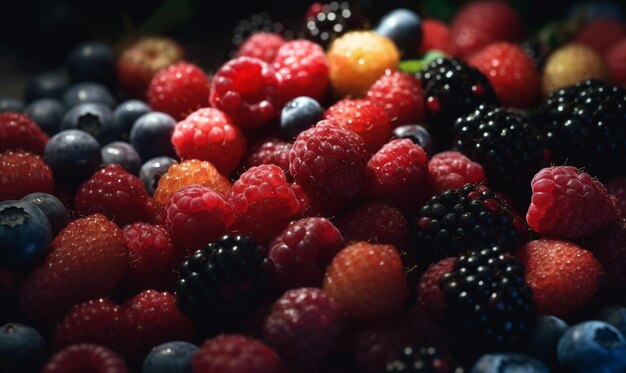 Berry Fruit Vegetarian Diet Vitamin Vegan Organic Healthy Food Realistic Photo Digital Card