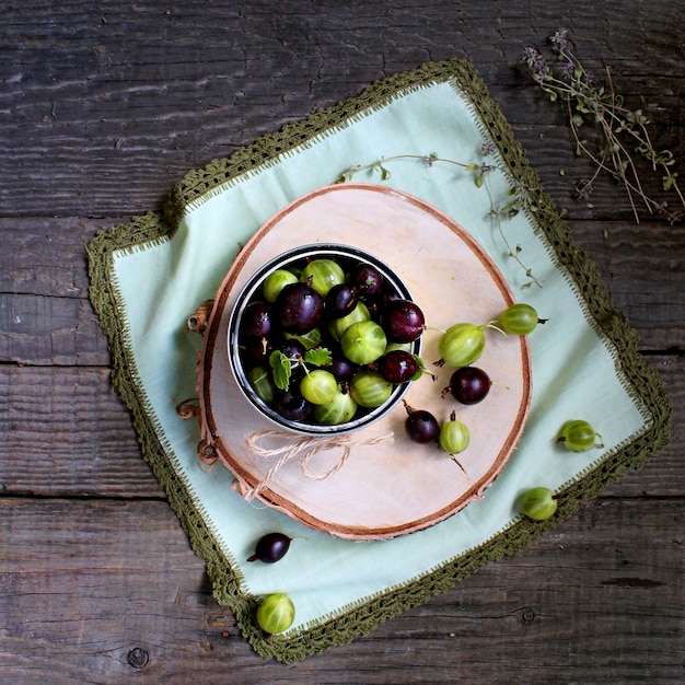 Berry gooseberries summer