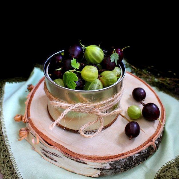 Photo berry gooseberries summer