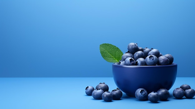 Berry Indulgence Ripe Blueberry Mockup with Gradient Background and Copy Space