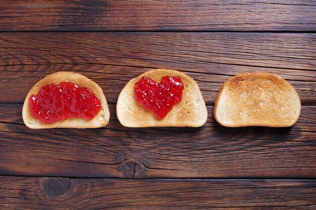 Berry jam on bread