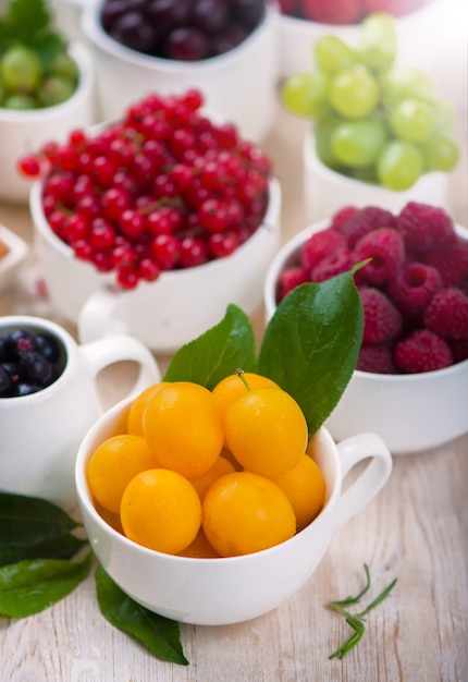 Berry mix isolated on a white background