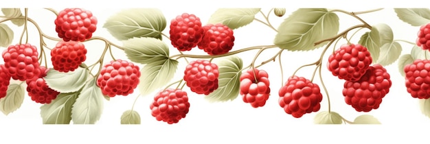 Berry pattern on white background