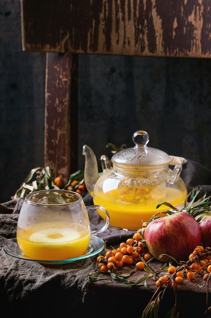 Berry sea buckthorn tea