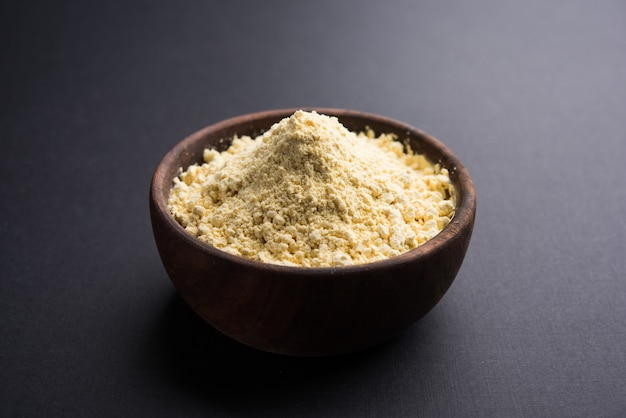 Besan, Gram or chickpea flour is a pulse flour made from a variety of ground chickpea known as Bengal gram. popular ingredient for Pakora, pakoda or bajji snack