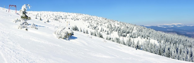 Besneeuwd uitzicht in de Karpaten