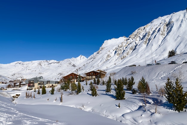 besneeuwde landschap in Alpen