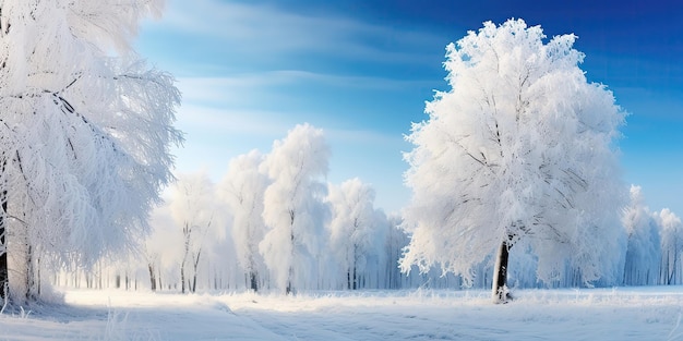 Besneeuwde winterweg