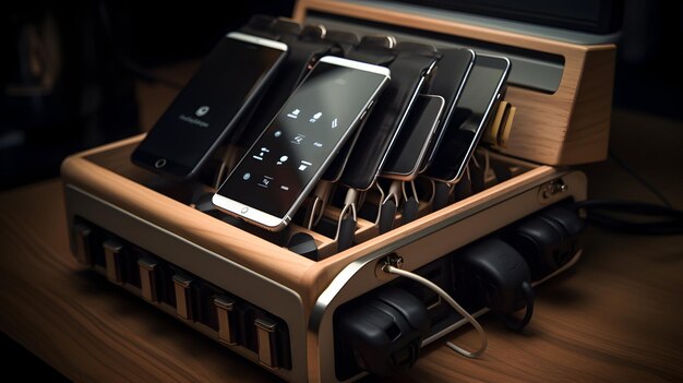 A bespoke tech charging station