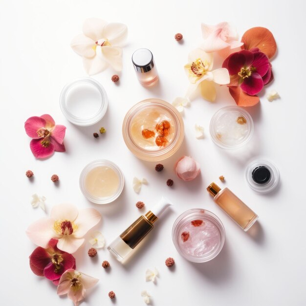 Bespotten luxe cosmetisch product uit de natuur voor branding Gemaakt met generatieve AI-technologie