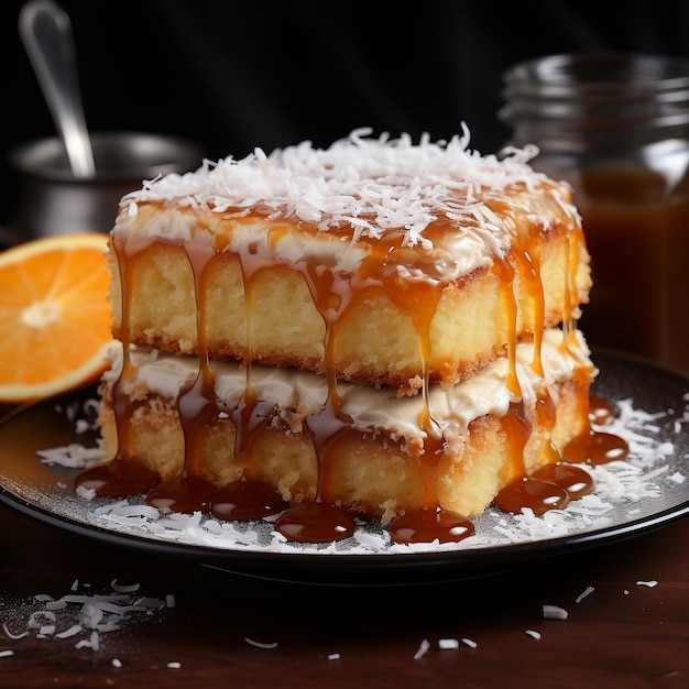 bessenkoekjescake met karamel