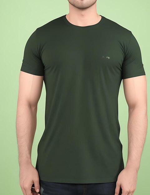 The Best Antique Irish Green Blank TShirt man Model Front View Mockup