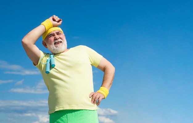 Miglior sport di allenamento cardio e concetto di pensionamento concetto di stile di vita sano