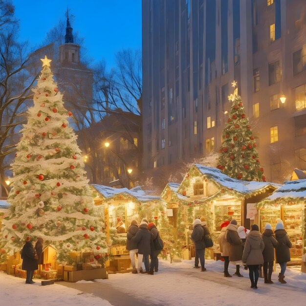 Premium AI Image Best Christmas Markets in the USA New York City