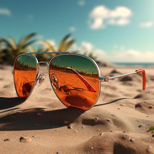 Best design sunglasses beach vibes background image Ai generated art