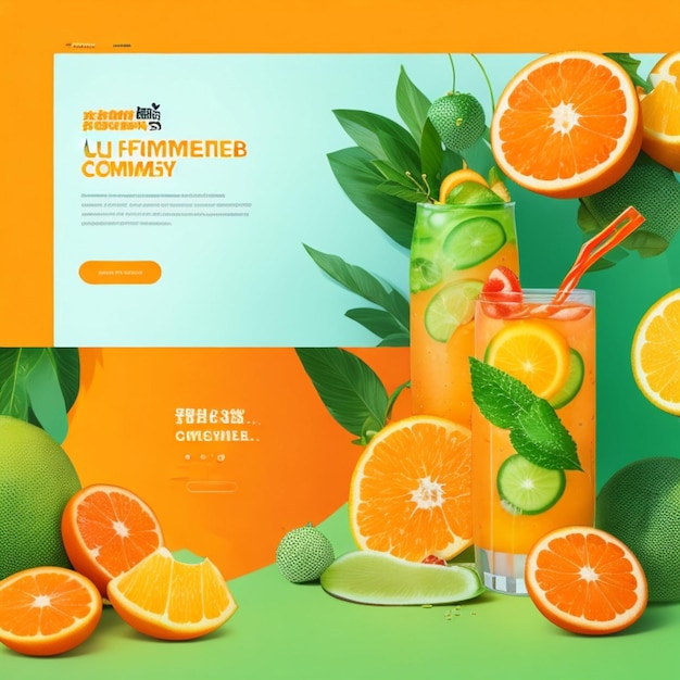 Best Ecommerce website design for s fruit juice website should look vibrant