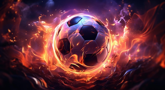 Photo best fire and flames soccer