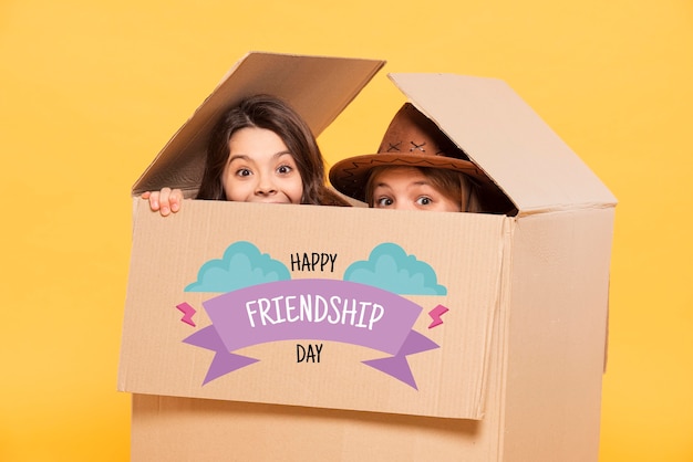 Photo best friends celebrating friendship day together