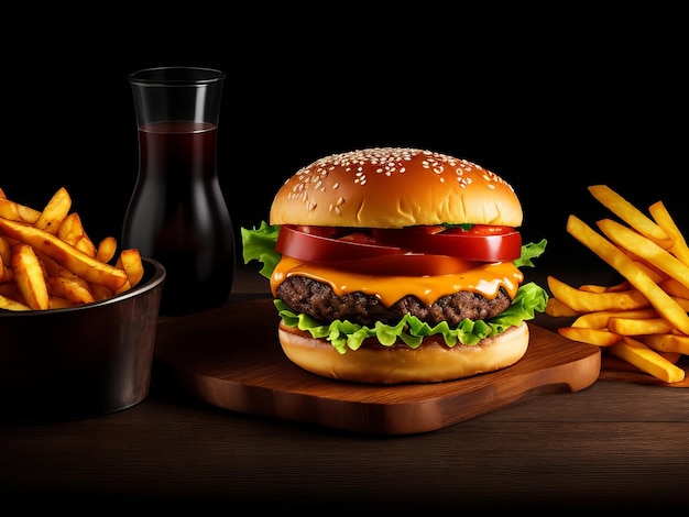 The best hot spicy burger photography images will satisfy your cravings Generative AI