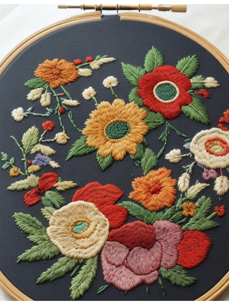 The best idea for floral embroidery