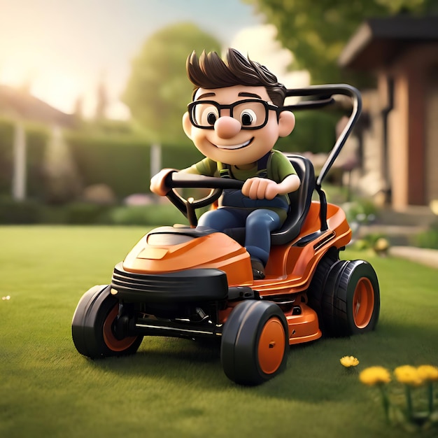 Photo best lawnmowers for small gardens generated by ai