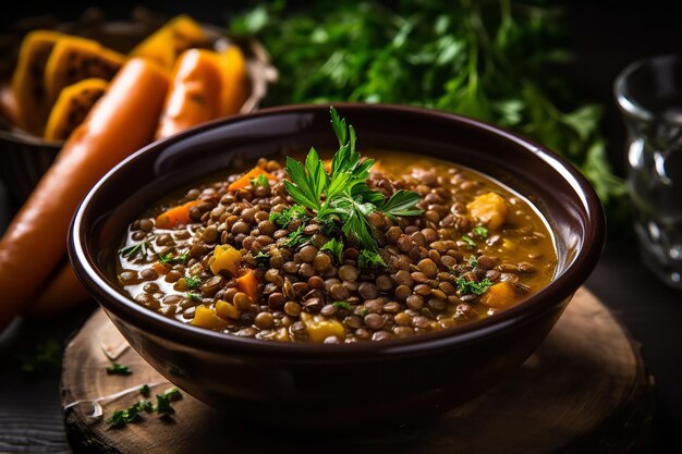 Photo best lentil soup vegan recipe vegan food