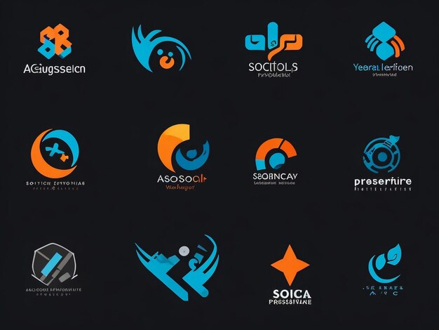 best logo collection Geometric abstract logos Icon design