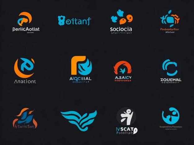 Фото Лучшая коллекция логотипов геометрические абстрактные логотипы дизайн икон