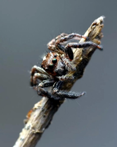 Photo best macro shot of jumping spider spiderjumping spider photography