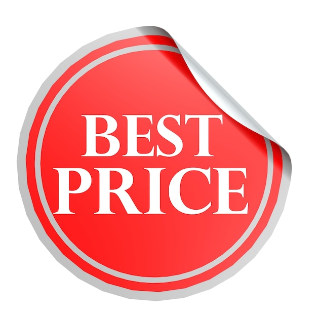 Best price red circle label