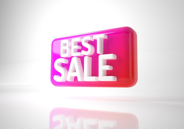 Photo best sale 3d text banner sales discount  3d render graphic color tag label isolated on white background