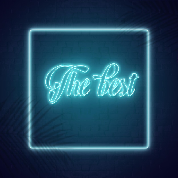 the best text neon sign light effect on dark background