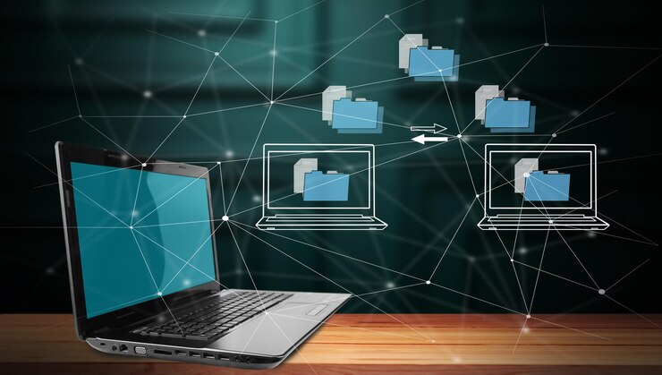 Bestandsoverdracht tussen laptops op virtueel scherm en laptop