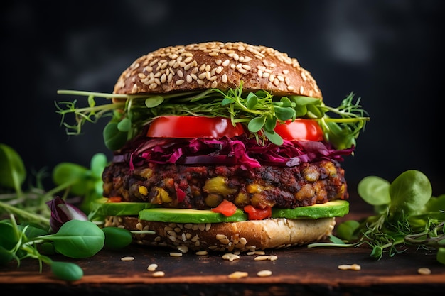 Beste vegetarische burger veganistisch recept foodfotografie