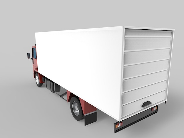 Bestelwagen 3D-rendering geïsoleerd op een witte achtergrond
