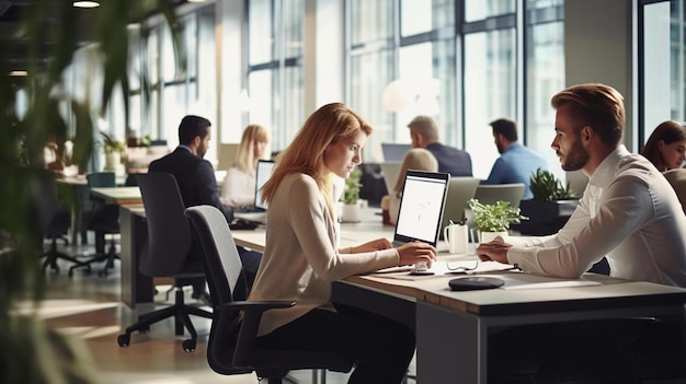 bestie m business people working at desk in open plan office ad f fbe b afec