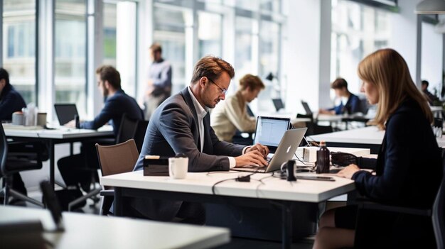 bestie m business people working at desk in open plan office ad f fbe b afec