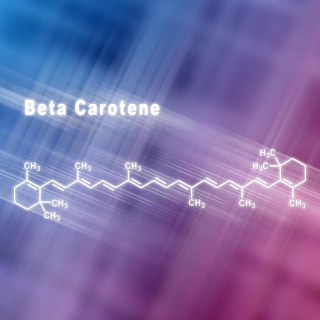 Beta carotene structural chemical formula