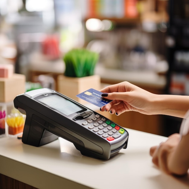 Betaling met creditcard of bankpas bij de betaalautomaat Generatieve AI