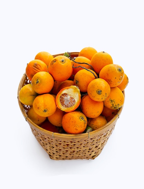 Betel nut in bamboo basket