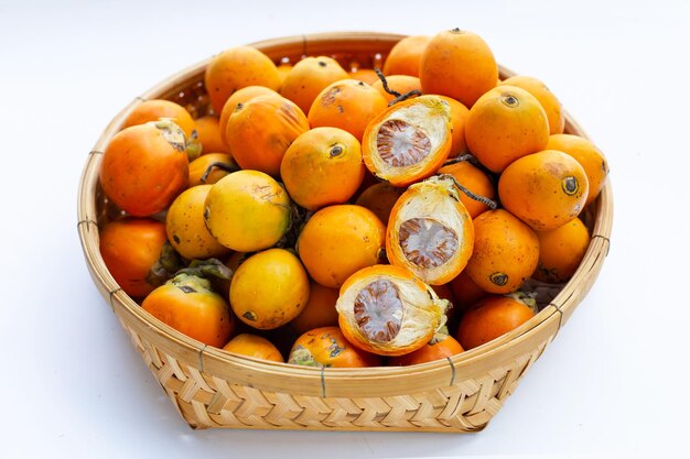 Betel nut in bamboo basket