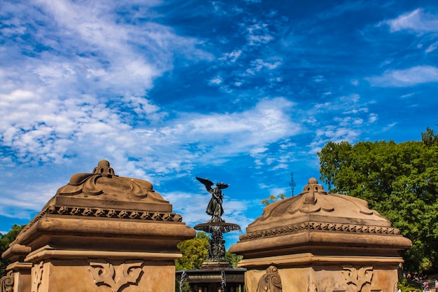 Fontana di bethesda a central park a new york