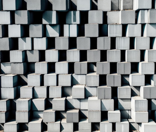 betonblokken modern raam van een stedelijk gebouw