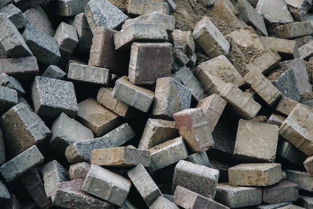 Betonnen straatstenen als bouwmateriaal