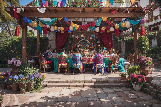 Betoverde Enchilada Fiesta Magische tuin Levendige Mariachi Band en Culinaire Fiesta