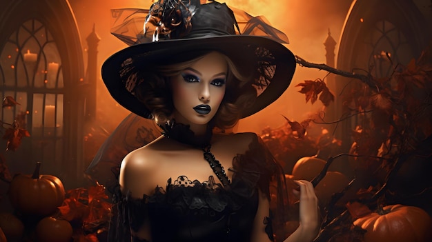 Betoverende heksen met mystieke charmes van Halloween