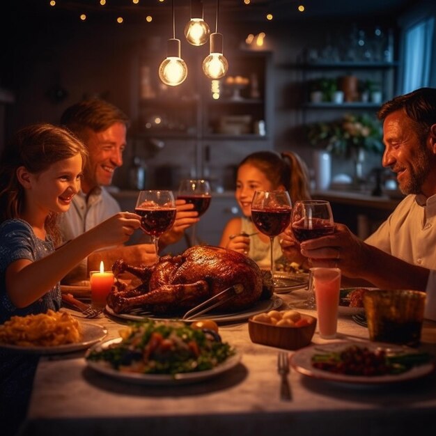 Betoverende kerstfeesten geschenken aan het gezin en de vreugdevolle geest van de kerstman