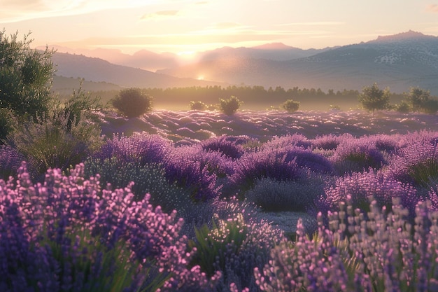 Betoverende lavendelvelden in de Provence, Frankrijk