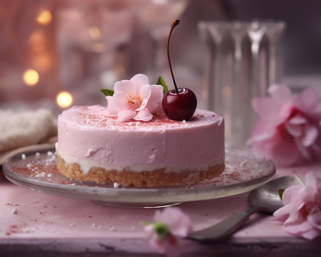 Betoverende Sparklecore Cherry Cheesecake Een verrukkelijk genot om je smaakpapillen te prikkelen